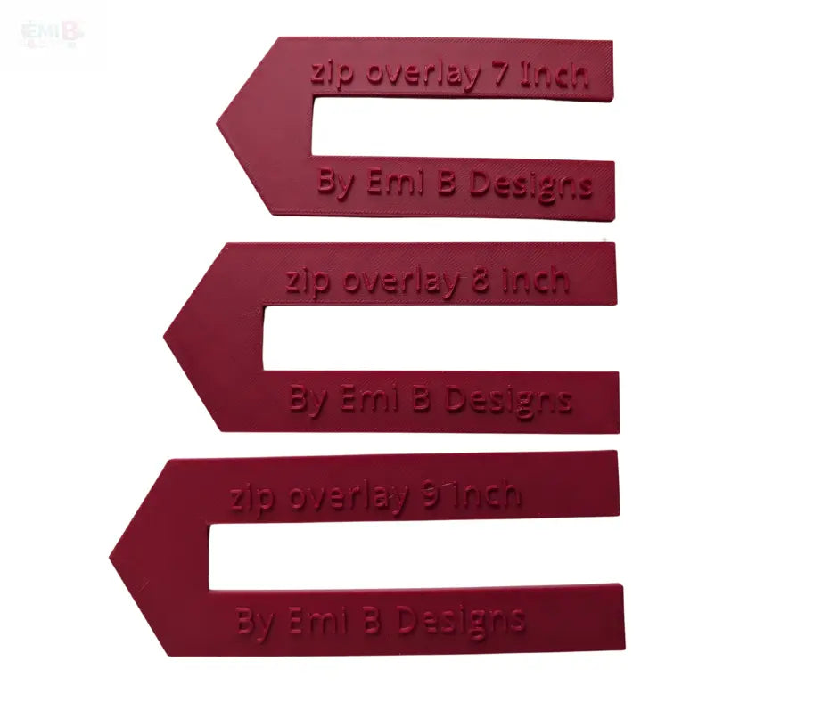 Diamond Zip overlay Tool Bag Making Tool Pack of 3 zip overlay templates. Diamond zip overlay EmibDesign