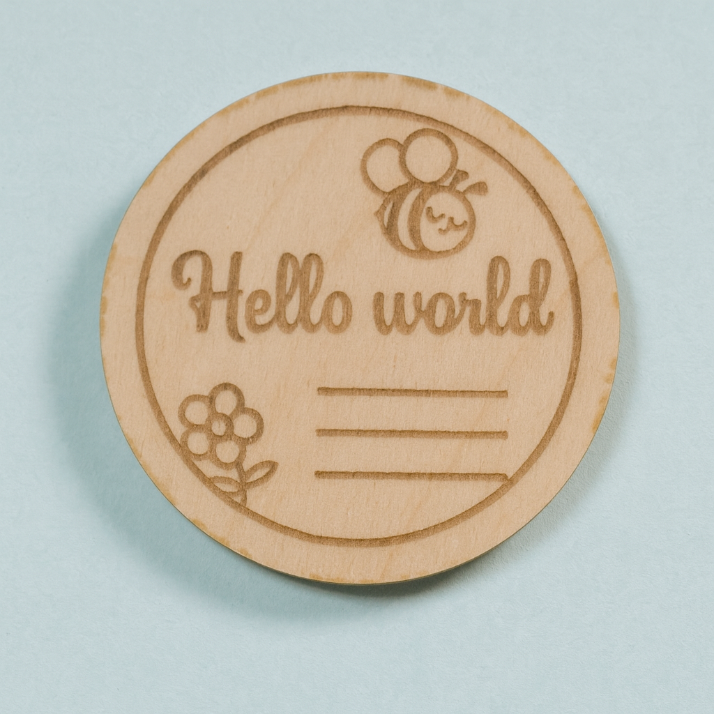 Wooden Baby Milestone Discs Set of 13 – 12cm Newborn to 1 Year Engraved Keepsake