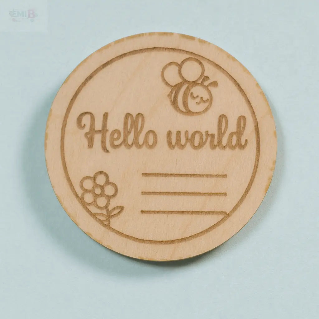 Wooden Baby Milestone Discs Set of 13 – 12cm Newborn to 1 Year Engraved Keepsake Unbranded