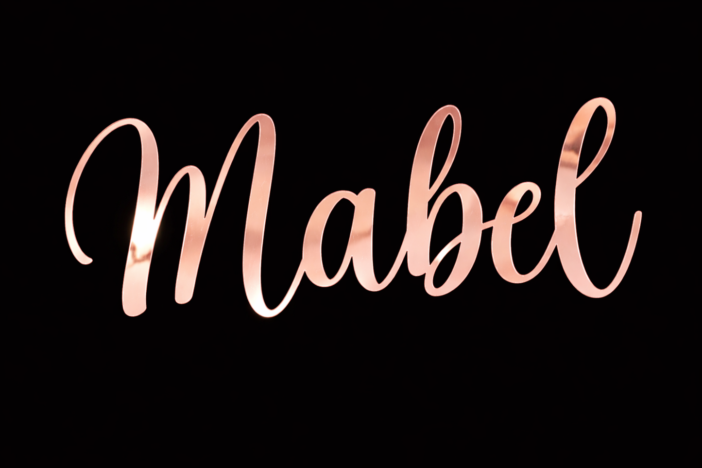 Personalised Mirrored Name Sign Script Name Wall Decor Gold Silver Rose Acrylic