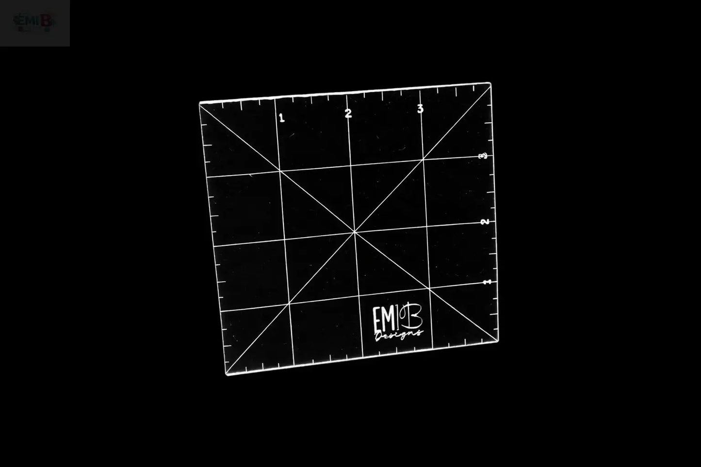 4 inch Square Acrylic Sewing Ruler Emi B Designs