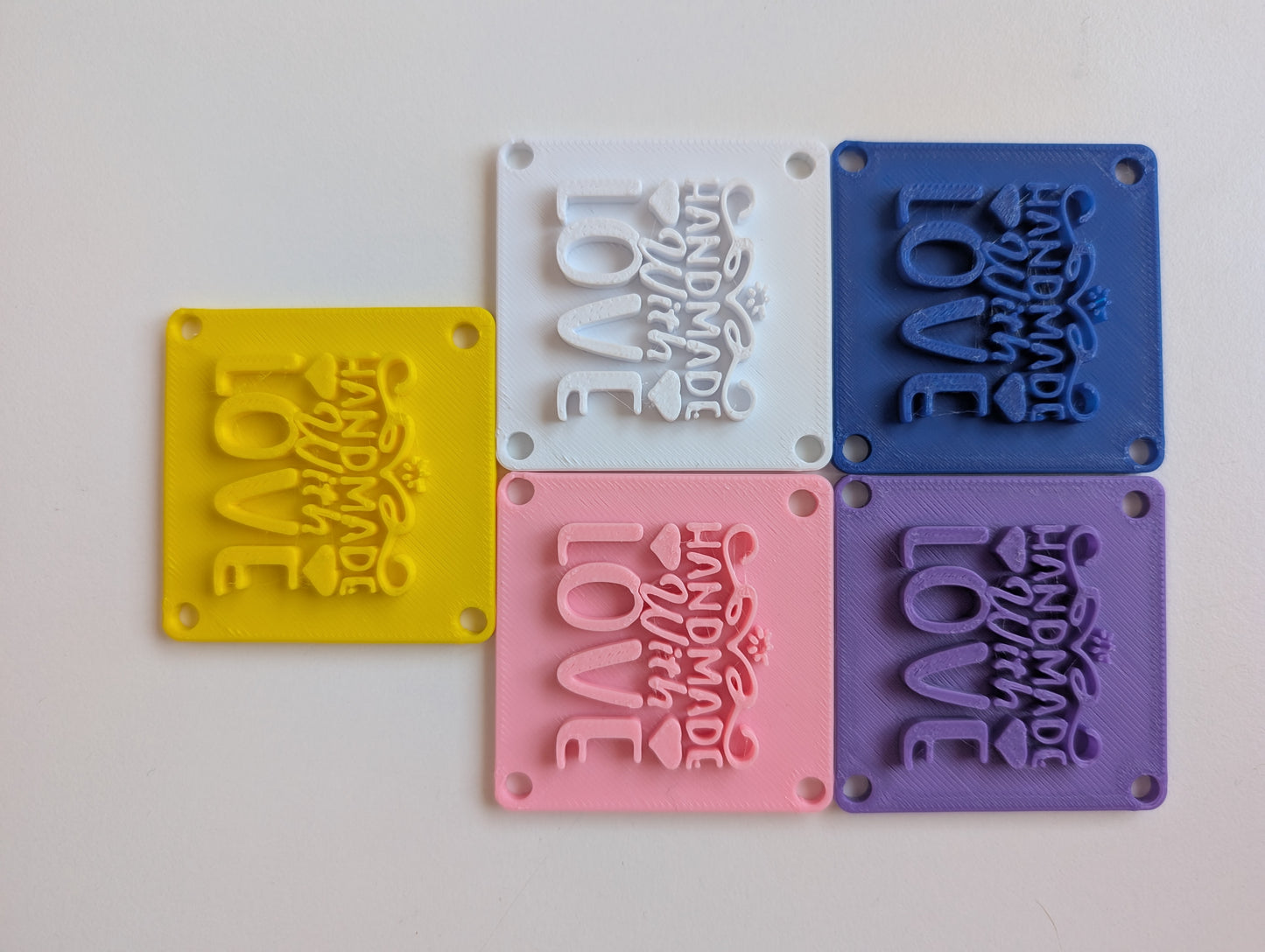 Pack of 5 Handmade with love Bag tags Tags for your sewing projects