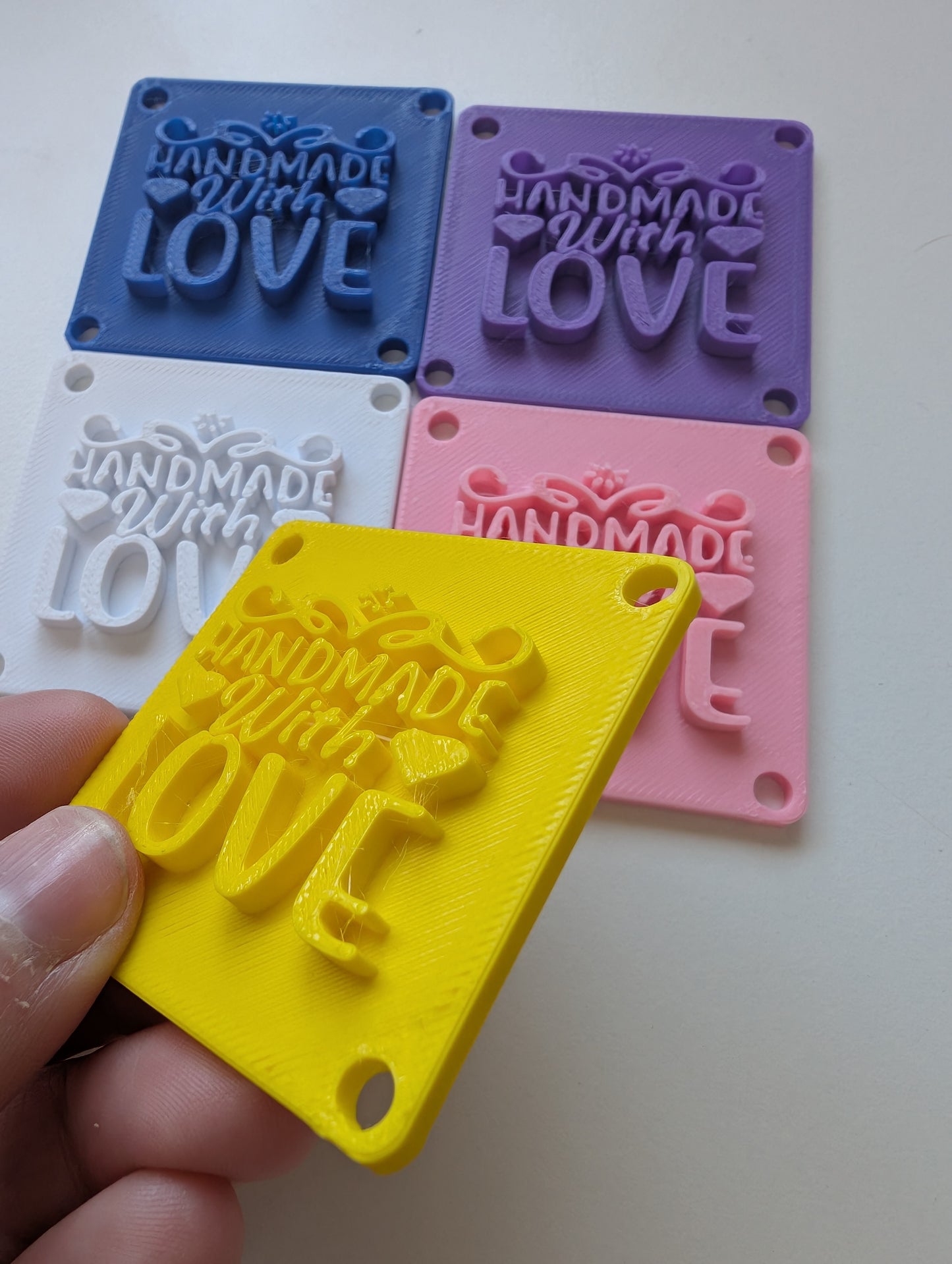 Pack of 5 Handmade with love Bag tags Tags for your sewing projects