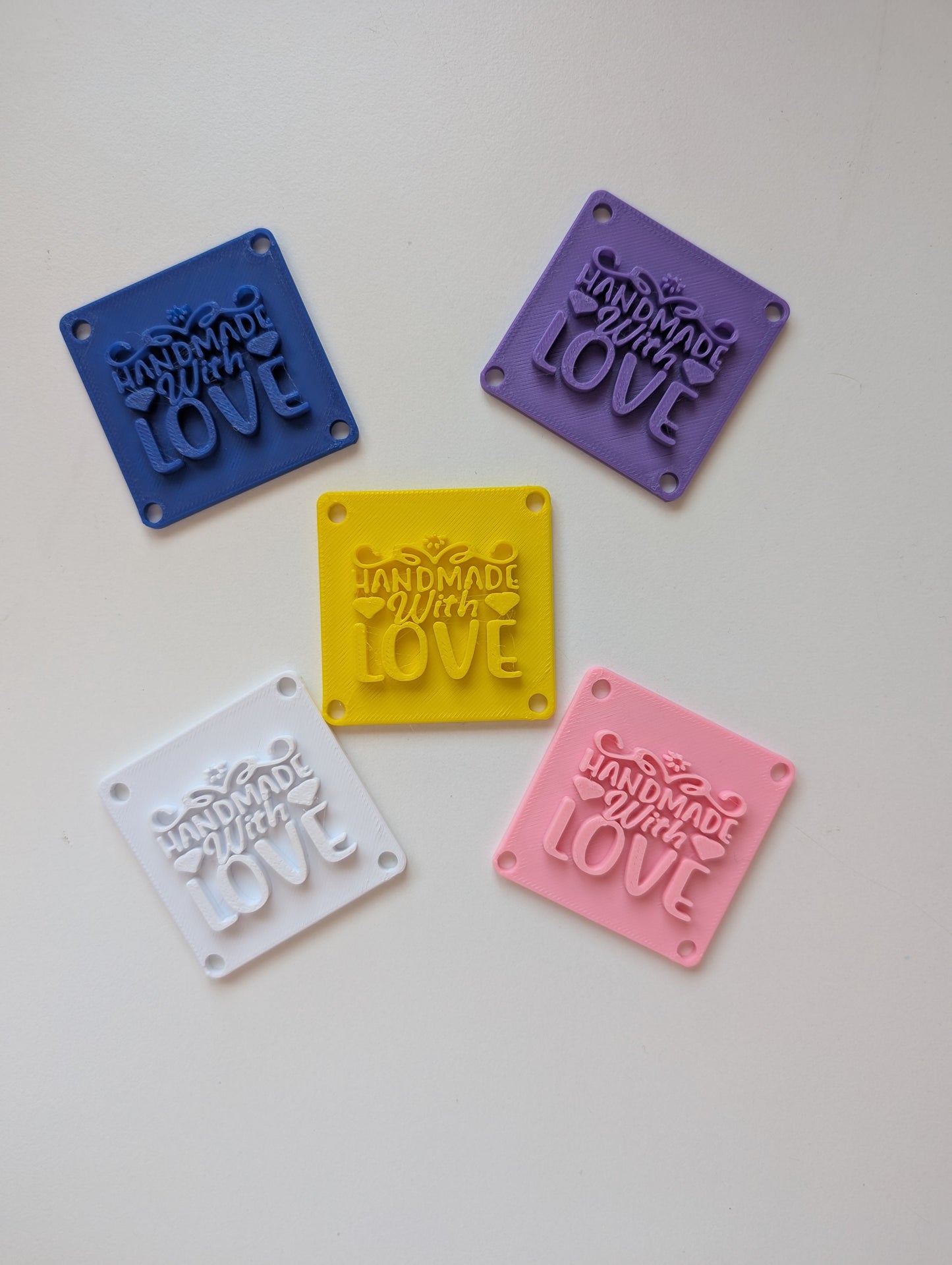 Pack of 5 Handmade with love Bag tags Tags for your sewing projects