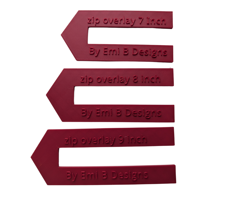 Diamond Zip overlay Tool Bag Making Tool Pack of 3 zip overlay templates. Diamond zip overlay