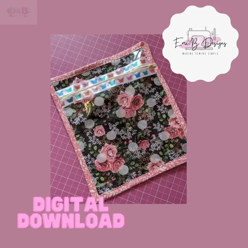 Pippa Project Pouch Sewing Pattern- PDF/Download- Sewing Projects Pouch Pattern- Beginner Sewing Pattern EmibDesign