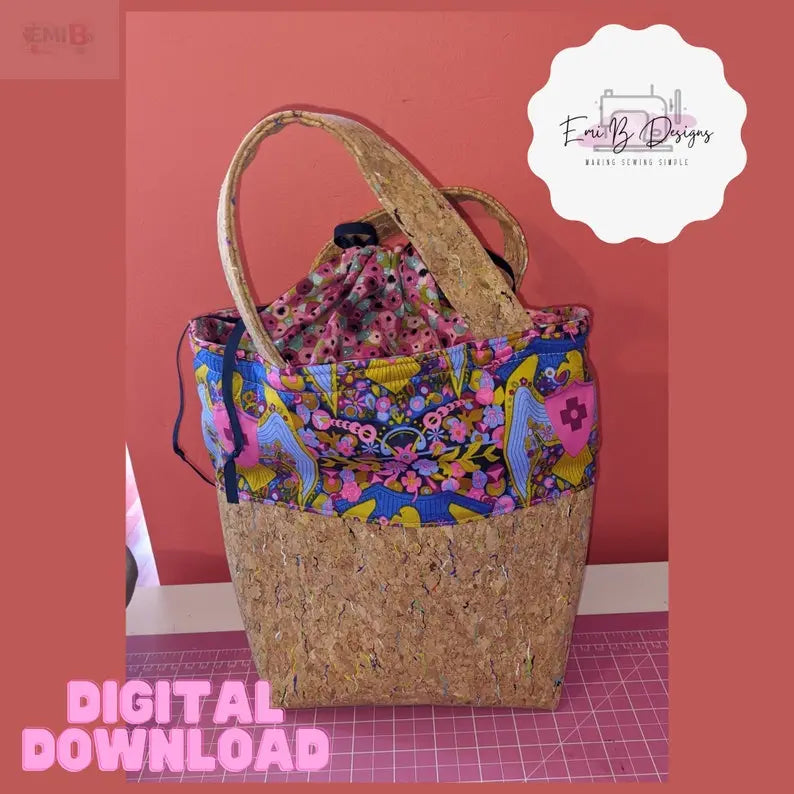 Bobby Bucket Bag Sewing Pattern- PDF/Download. Lunch Bag Sewing Pattern EmibDesign