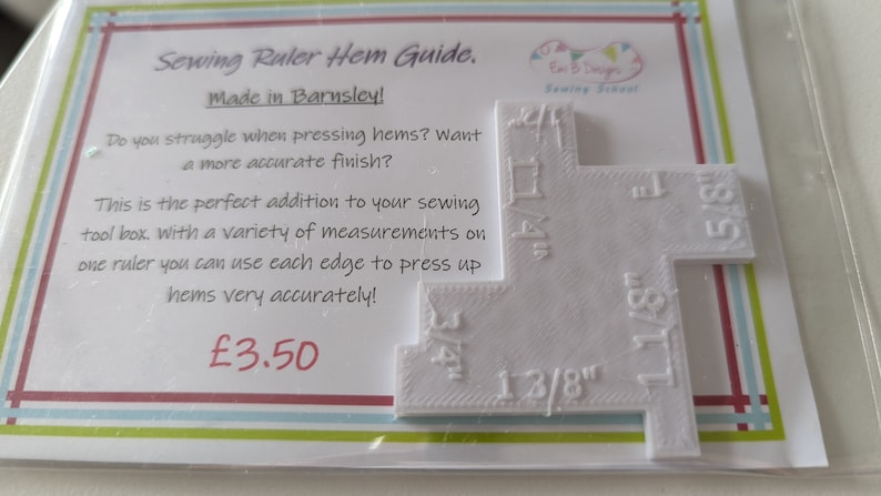 Sewing Ruler Hem Guide- Sewing Ruler- Get the perfect Hems