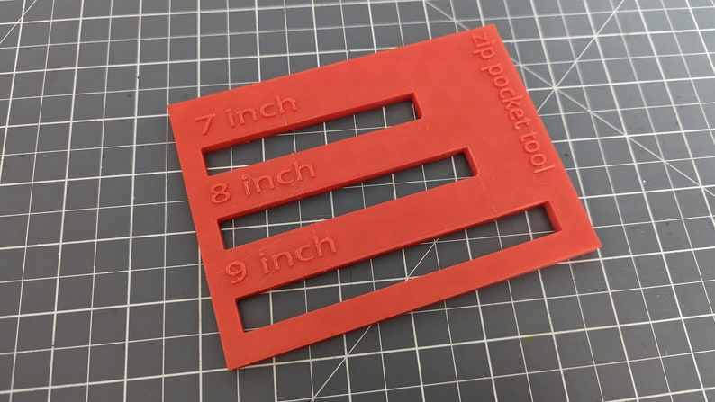 Zip Pocket Tool Make your own Zip Pockets How to sew a zip pocket Zip tool Zip pocket Ruler