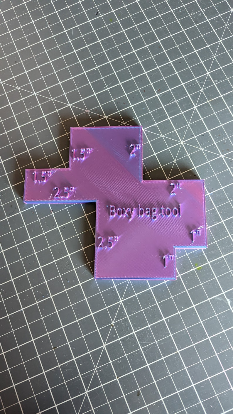 Personalised Boxy Bag Tool- Box corner bag tool- Bag Base Ruler
