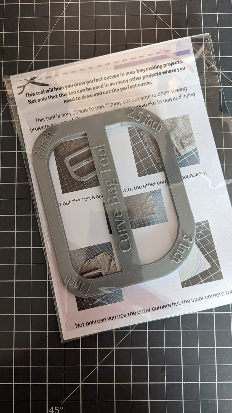 Curved Corner Tool Curved Bag ruler Curved corner Tool Bag Making Ruler Bag Making Tool
