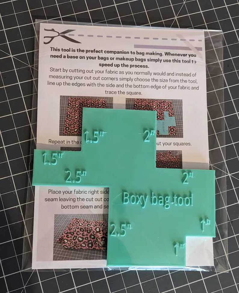 Personalised Boxy Bag Tool- Box corner bag tool- Bag Base Ruler