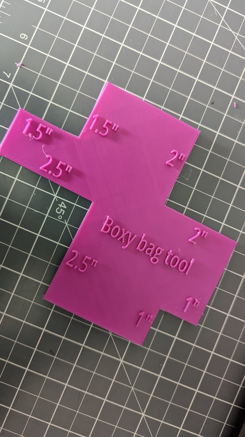 Personalised Boxy Bag Tool- Box corner bag tool- Bag Base Ruler