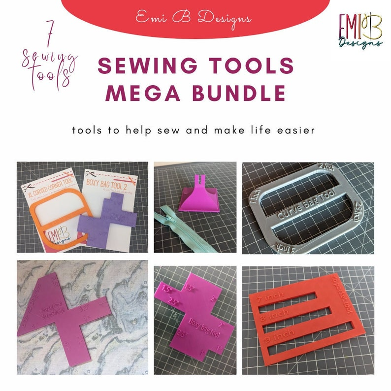 Sewing Tools Mega Bundle Sewing tools for Beginners Sewing rulers Bag Making tools Sewing for Beginners