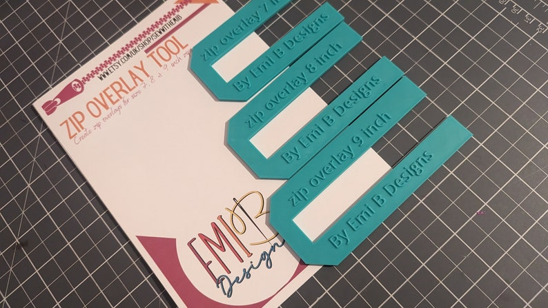 Zip overlay Tool Bag Making Tool Pack of 3 zip overlay templates. Hexagon zip overlay