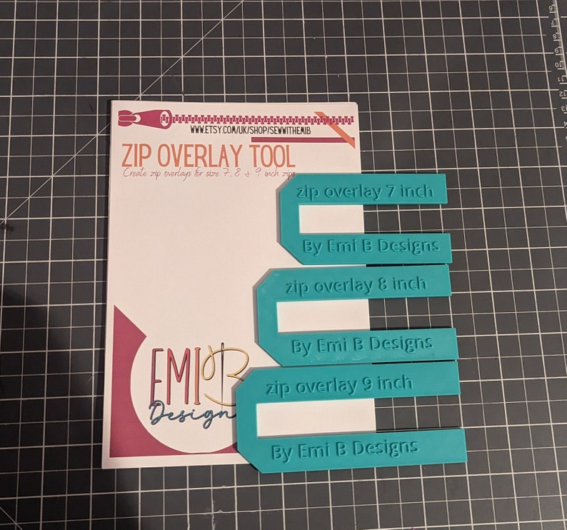 Zip overlay Tool Bag Making Tool Pack of 3 zip overlay templates. Hexagon zip overlay