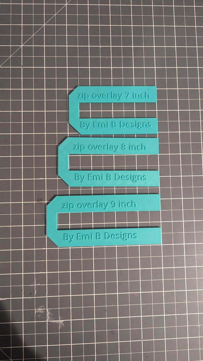 Zip overlay Tool Bag Making Tool Pack of 3 zip overlay templates. Hexagon zip overlay