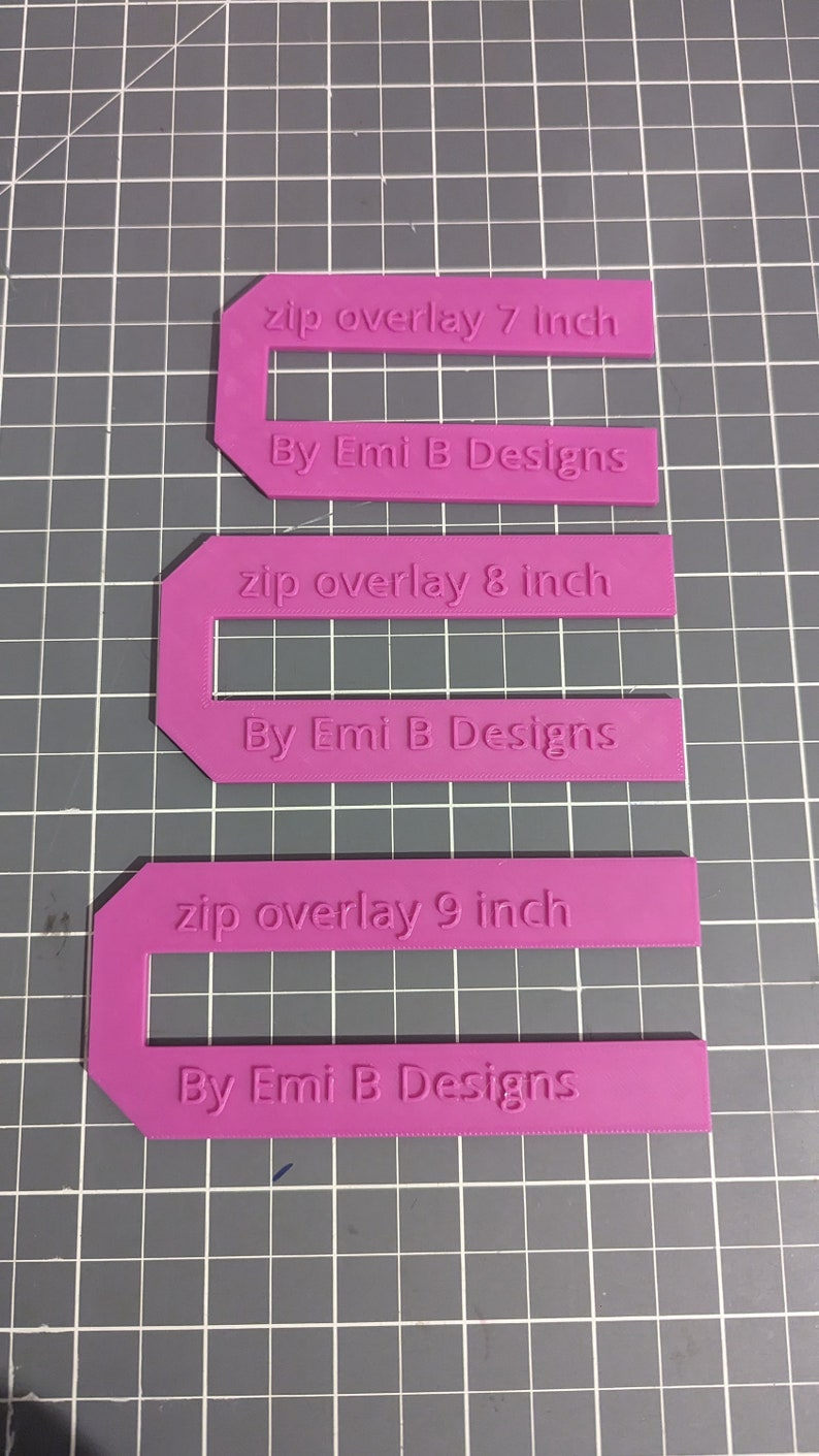 Zip overlay Tool Bag Making Tool Pack of 3 zip overlay templates. Hexagon zip overlay