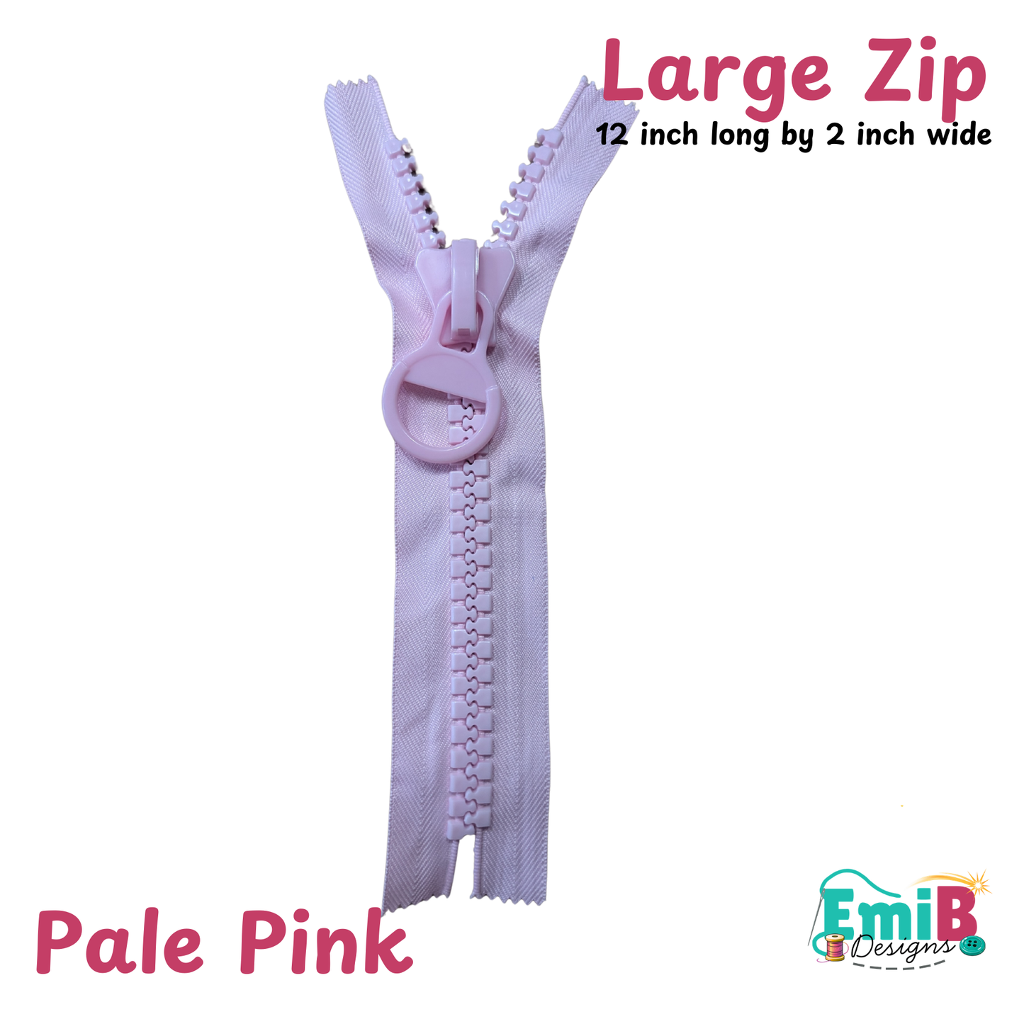 Large Zip- 12 inch long by 2 inch wide
