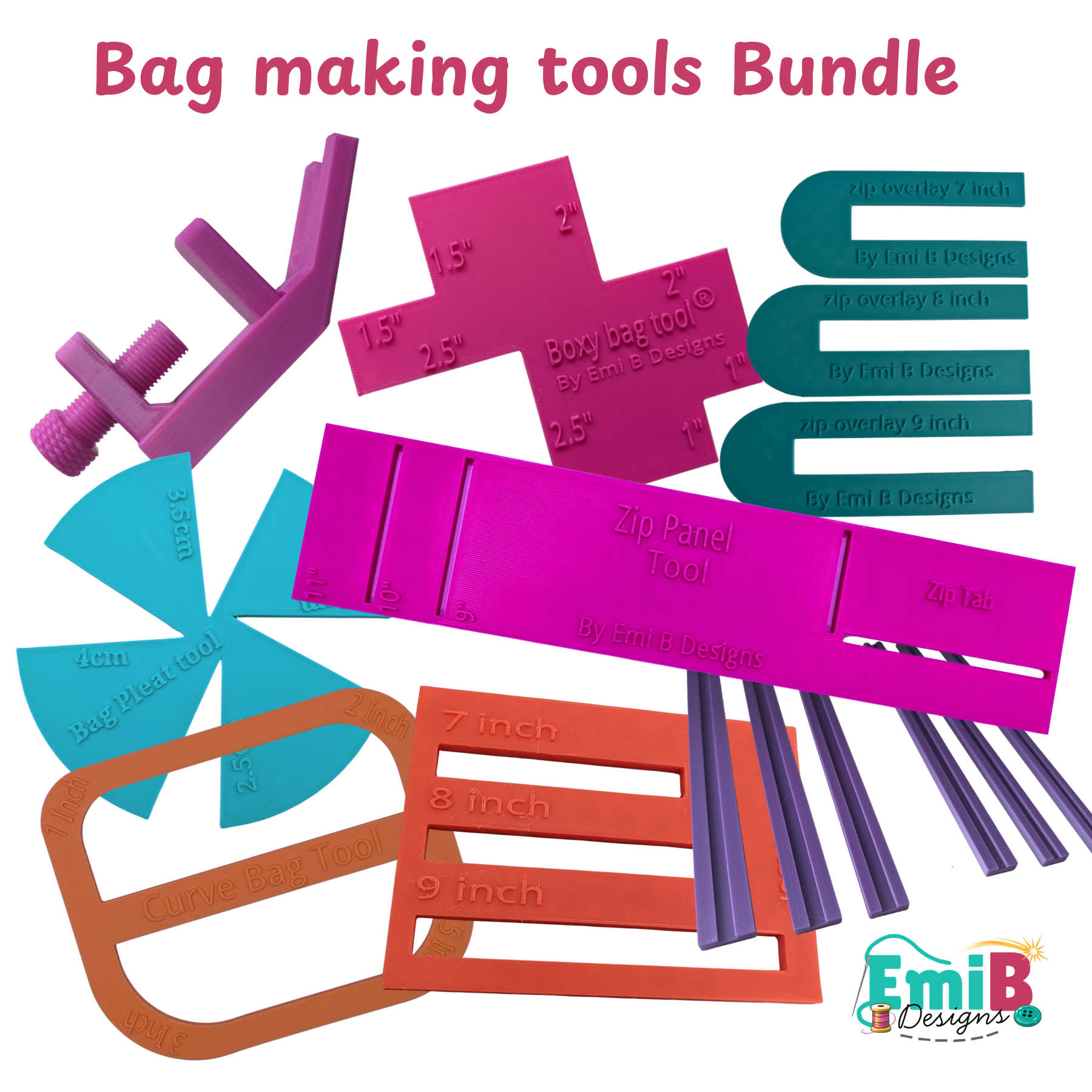 Sewing Tools Mega Bundle Sewing tools for Beginners Sewing rulers Bag ...