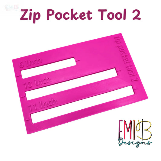 Zip Pocket Tool 2 Make your own Zip Pockets How to sew a zip pocket Zip tool Zip pocket Ruler EmibDesign