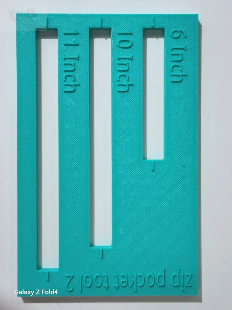Zip Pocket Tool 2 Make your own Zip Pockets How to sew a zip pocket Zip tool Zip pocket Ruler EmibDesign