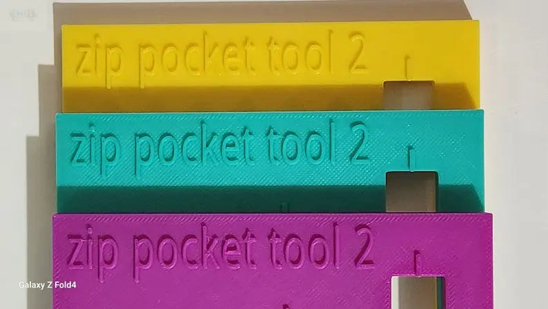 Zip Pocket Tool 2 Make your own Zip Pockets How to sew a zip pocket Zip tool Zip pocket Ruler EmibDesign