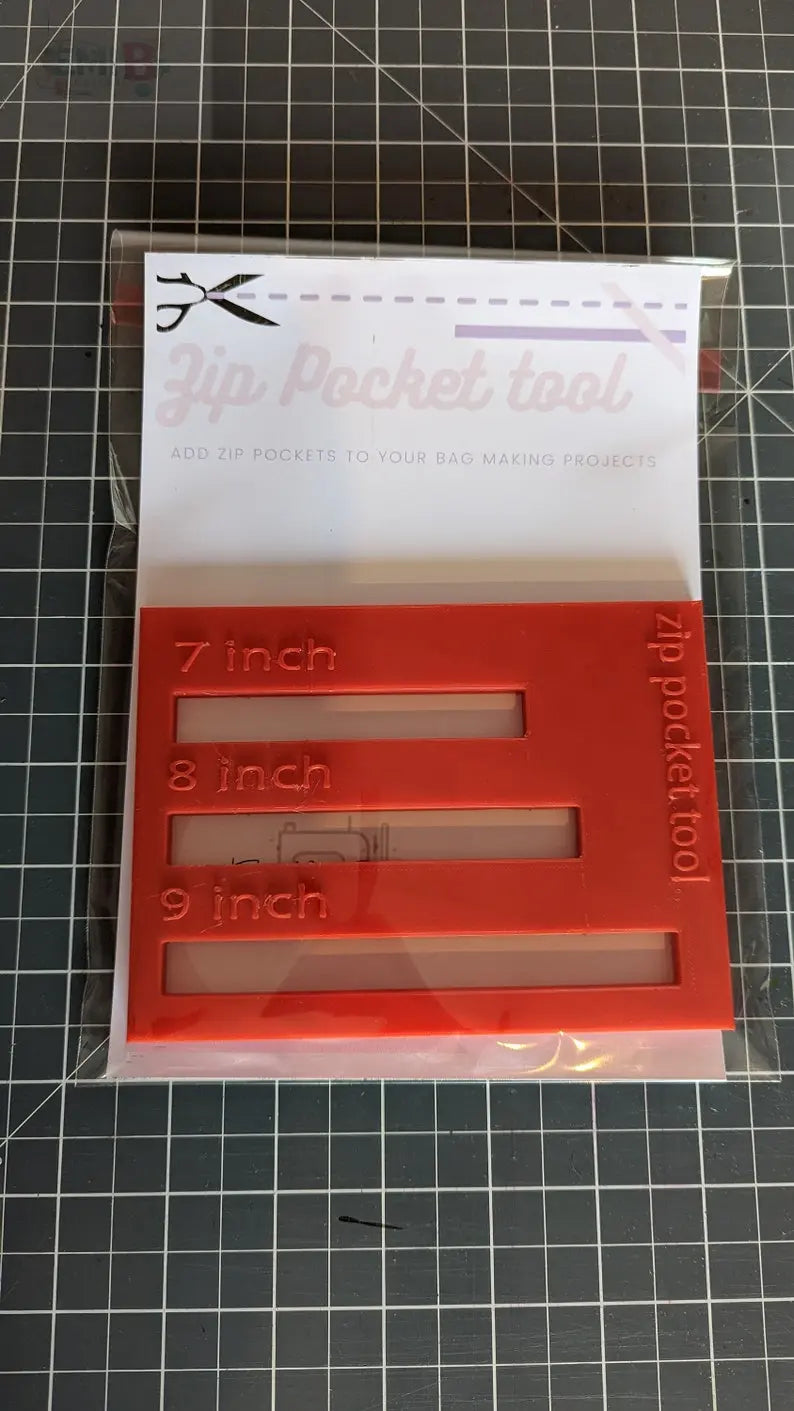 Zip Pocket Tool Make your own Zip Pockets How to sew a zip pocket Zip tool Zip pocket Ruler EmibDesign