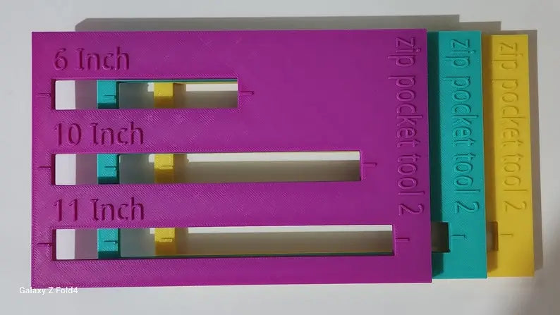 Zip Pocket Tool 2 Make your own Zip Pockets How to sew a zip pocket Zip tool Zip pocket Ruler EmibDesign