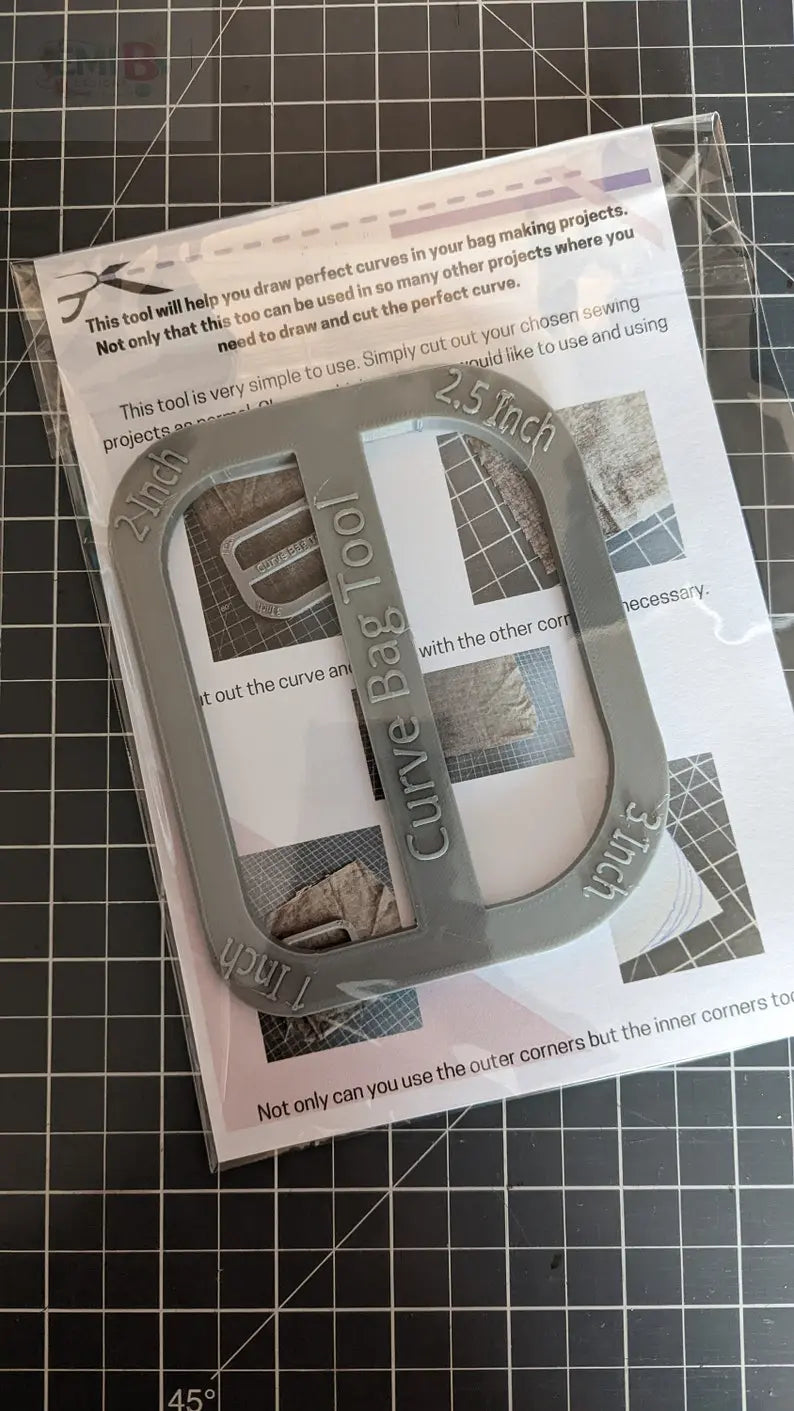 Curved Corner Tool Curved Bag ruler Curved corner Tool Bag Making Ruler Bag Making Tool EmibDesign