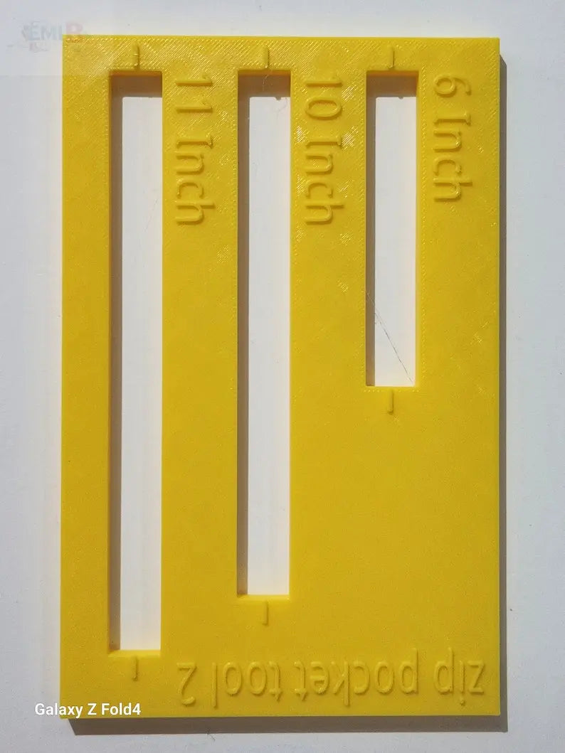 Zip Pocket Tool 2 Make your own Zip Pockets How to sew a zip pocket Zip tool Zip pocket Ruler EmibDesign