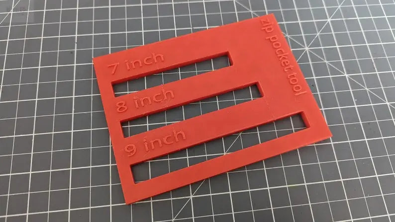 Zip Pocket Tool Make your own Zip Pockets How to sew a zip pocket Zip tool Zip pocket Ruler EmibDesign