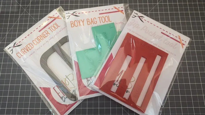 Beginners Bag Making Starter Set Bag Making Tools for Beginners Boxy Bag Tool Zip Pocket Tool Curve Bag Tool EmibDesign
