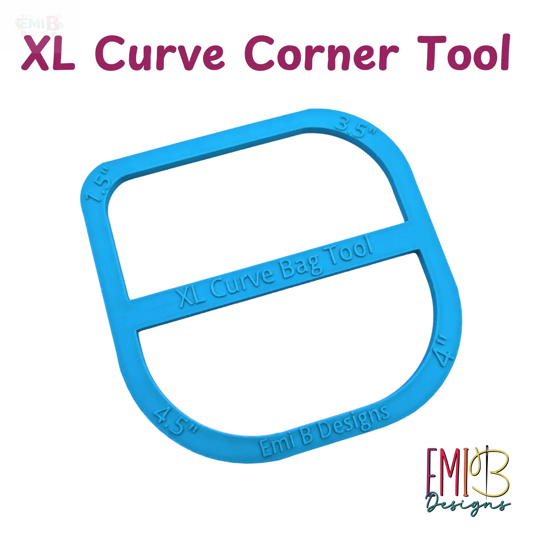 XL Curved Corner Tool Curved Bag ruler Curved corner Tool Bag Making Ruler Bag Making Tool Make curved in your Sewing Projects EmibDesign