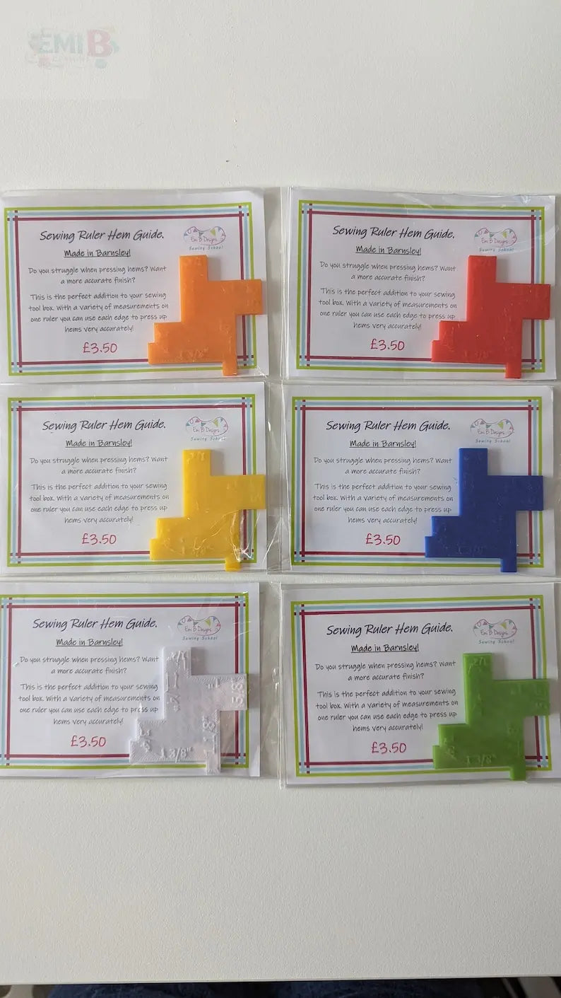 Sewing Ruler Hem Guide- Sewing Ruler- Get the perfect Hems EmibDesign