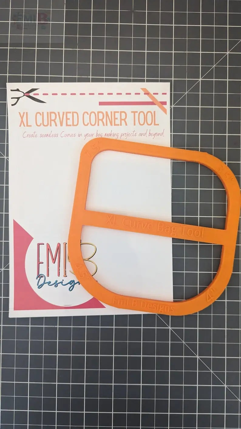 XL Curved Corner Tool Curved Bag ruler Curved corner Tool Bag Making Ruler Bag Making Tool Make curved in your Sewing Projects EmibDesign