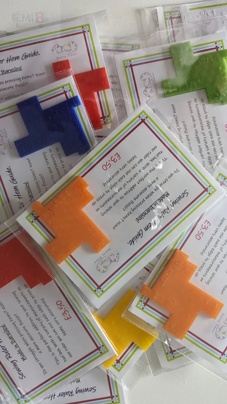 Sewing Ruler Hem Guide- Sewing Ruler- Get the perfect Hems EmibDesign