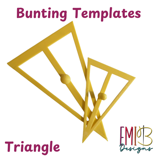 Bunting Templates Pack of 2 Plastic Bunting Templates Sew your own Bunting EmibDesign