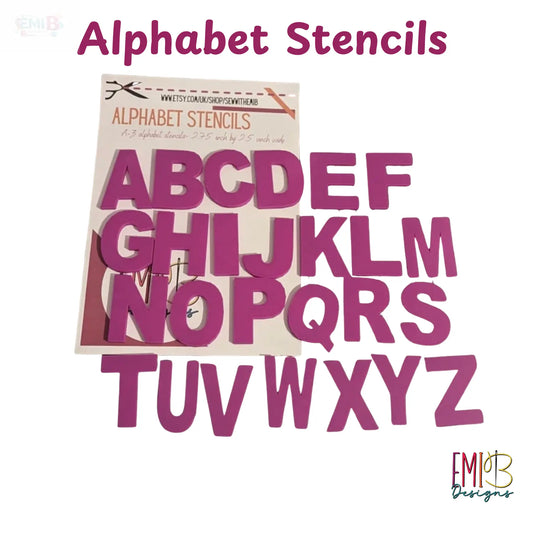 A to Z Letter Templates Letter Stencils for Sewing and Crafts Applique Letters Personalise your Sewing EmibDesign