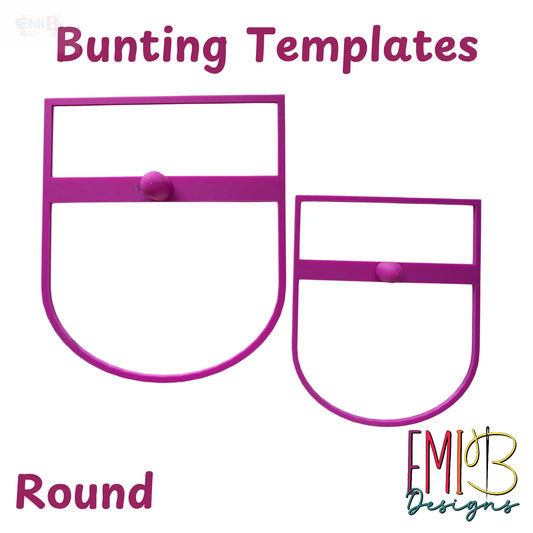 Round Bunting Templates Pack of 2 Plastic Bunting Templates Sew your own Bunting EmibDesign