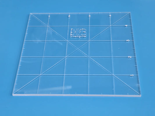 5 inch Square Acrylic Sewing Ruler Emi B Designs