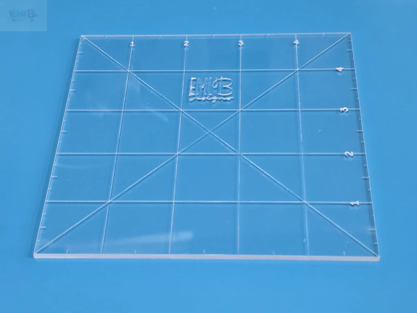 5 inch Square Acrylic Sewing Ruler Emi B Designs