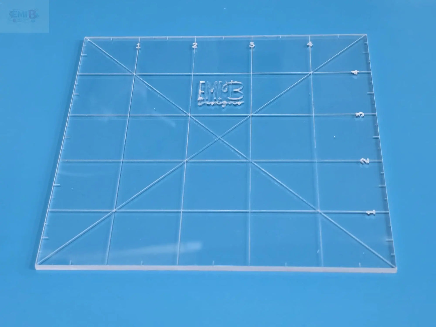 5 inch Square Acrylic Sewing Ruler Emi B Designs
