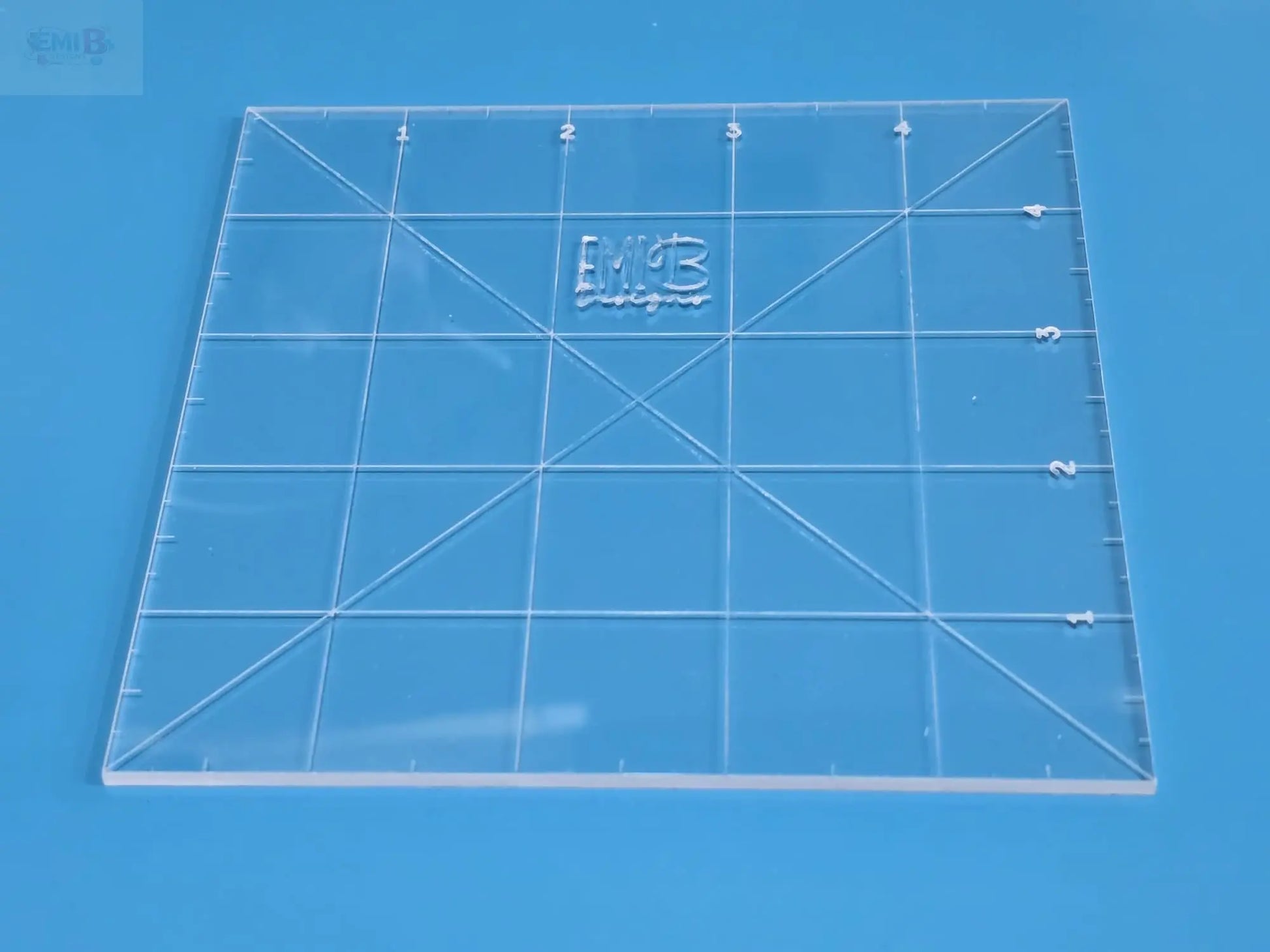 5 inch Square Acrylic Sewing Ruler Emi B Designs
