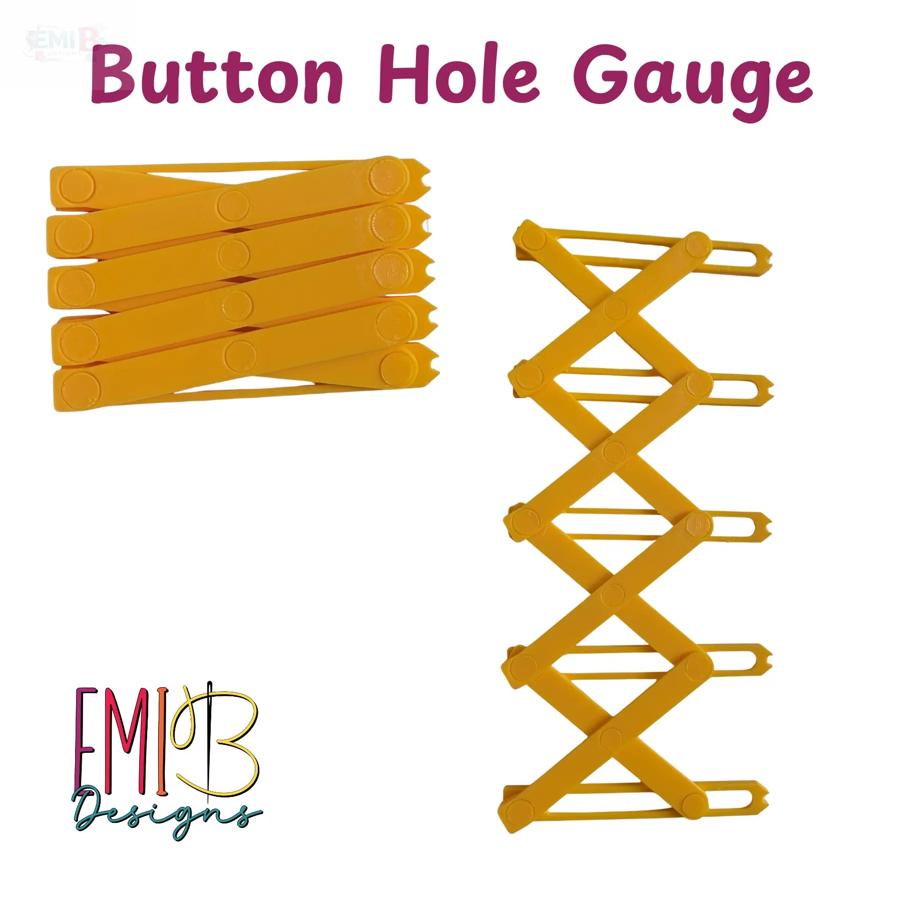 Button Gauge tool Perfectly line up buttons Dressmaking tool Button Spacer Tool Emi B Designs