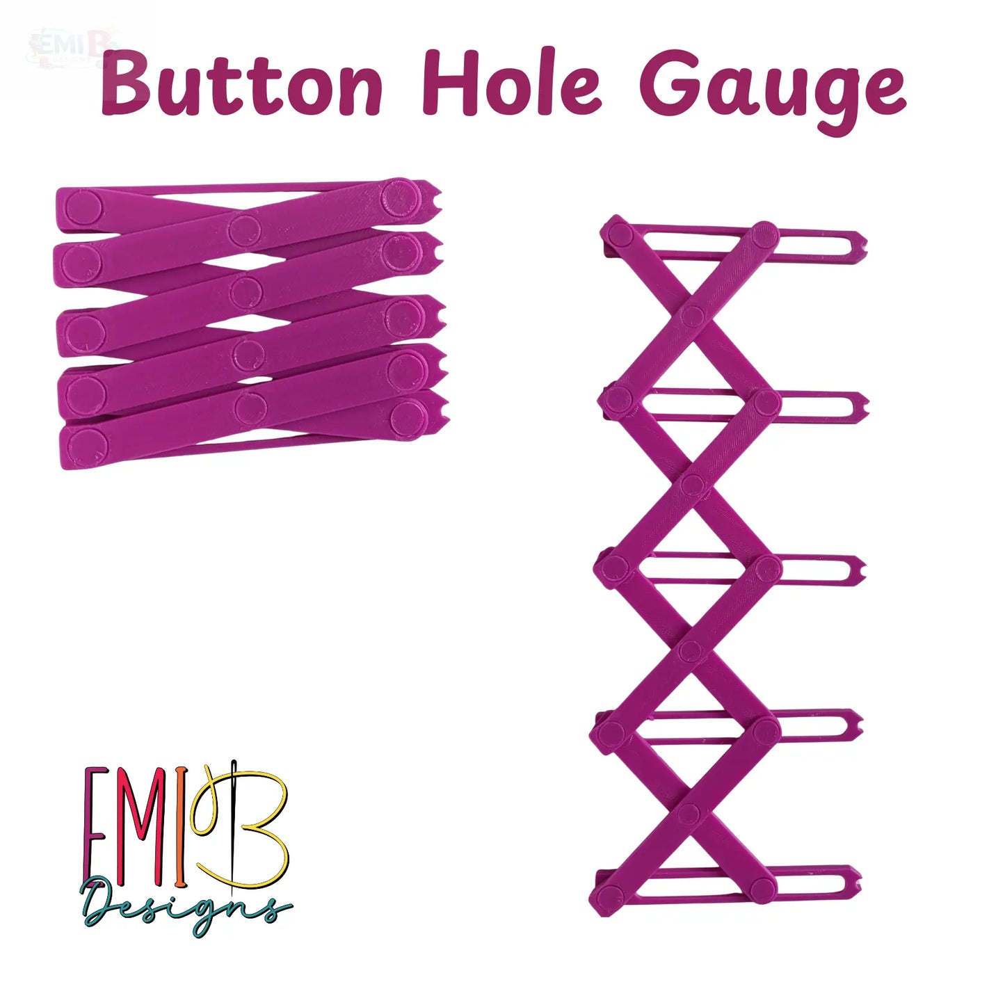 Button Gauge tool Perfectly line up buttons Dressmaking tool Button Spacer Tool Emi B Designs
