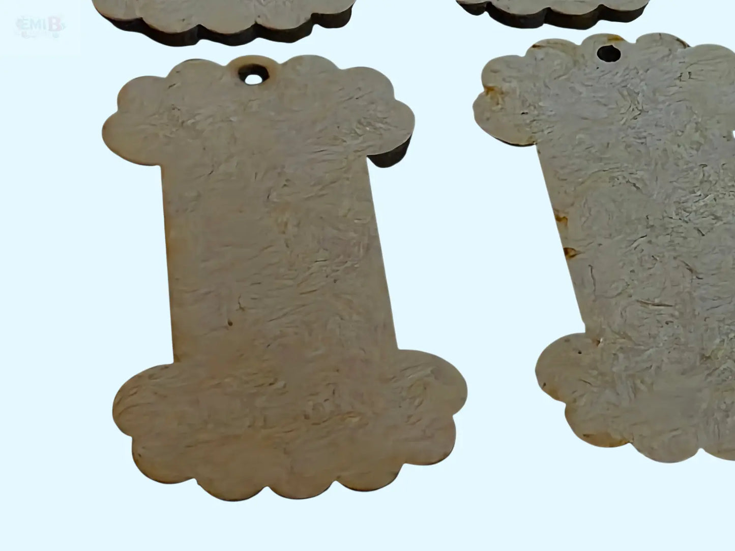 10 Wooden Embroidery Floss Bobbins Laser Cut MDF Thread Organisers Emi B Designs