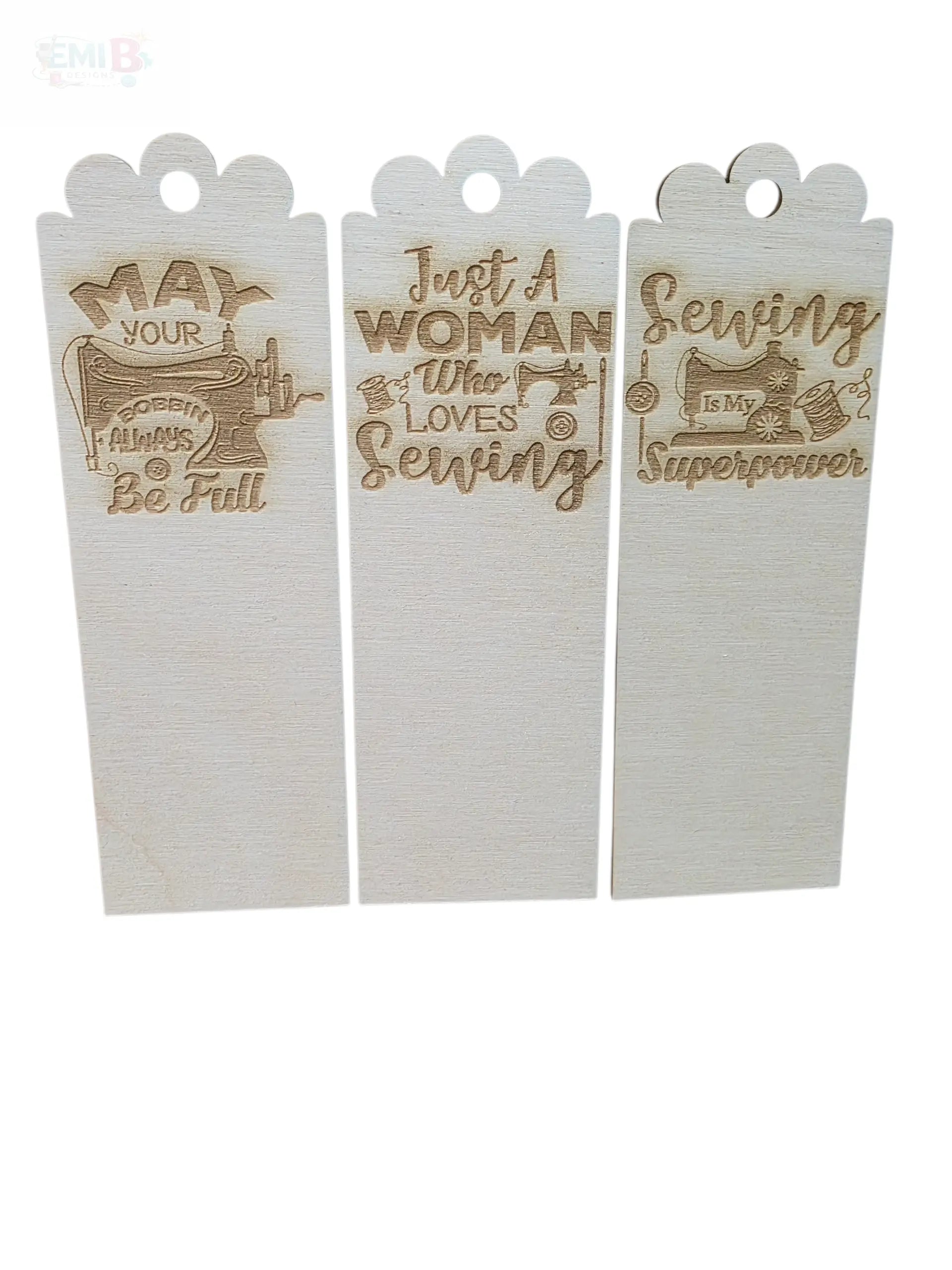 Wooden Sewing Bookmark Laser Engraved Gift for Seamstress Quilter Tailor Family Forge Co.