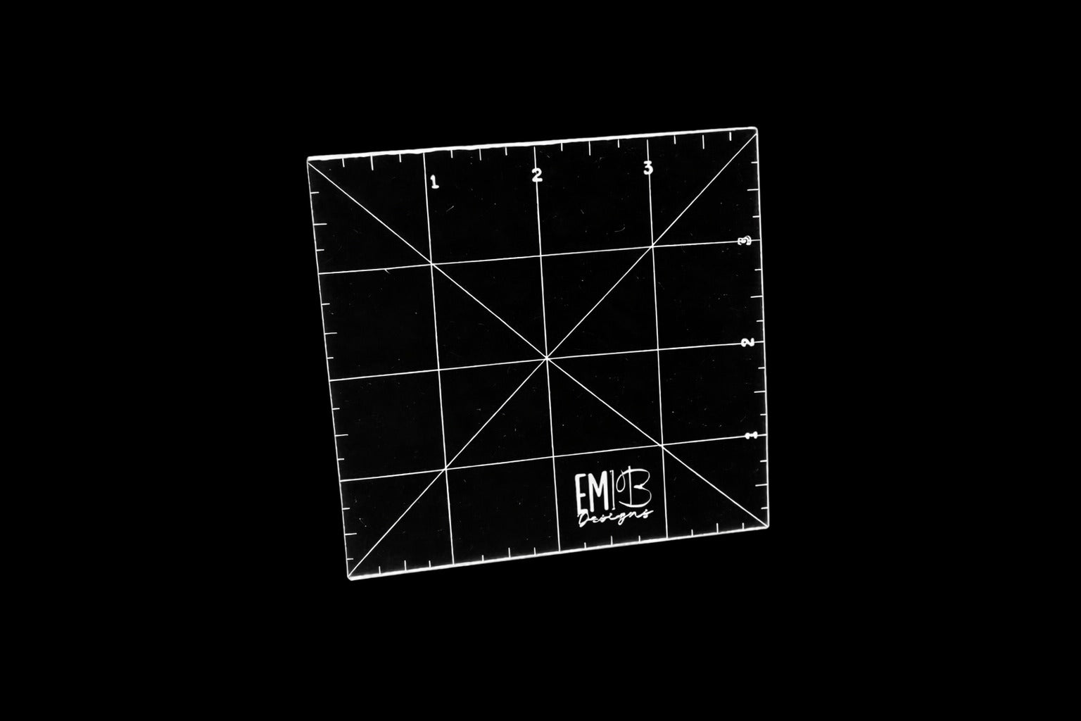 4 inch Square Acrylic Sewing Ruler Emi B Designs