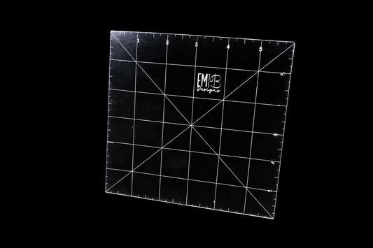 6 inch Square Acrylic Sewing Ruler Emi B Designs